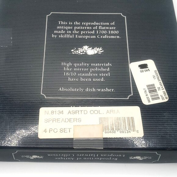 Reproduction Antique European 4-Piece Spoon Flatware Spreaders Collection Set - Picture 10 of 12